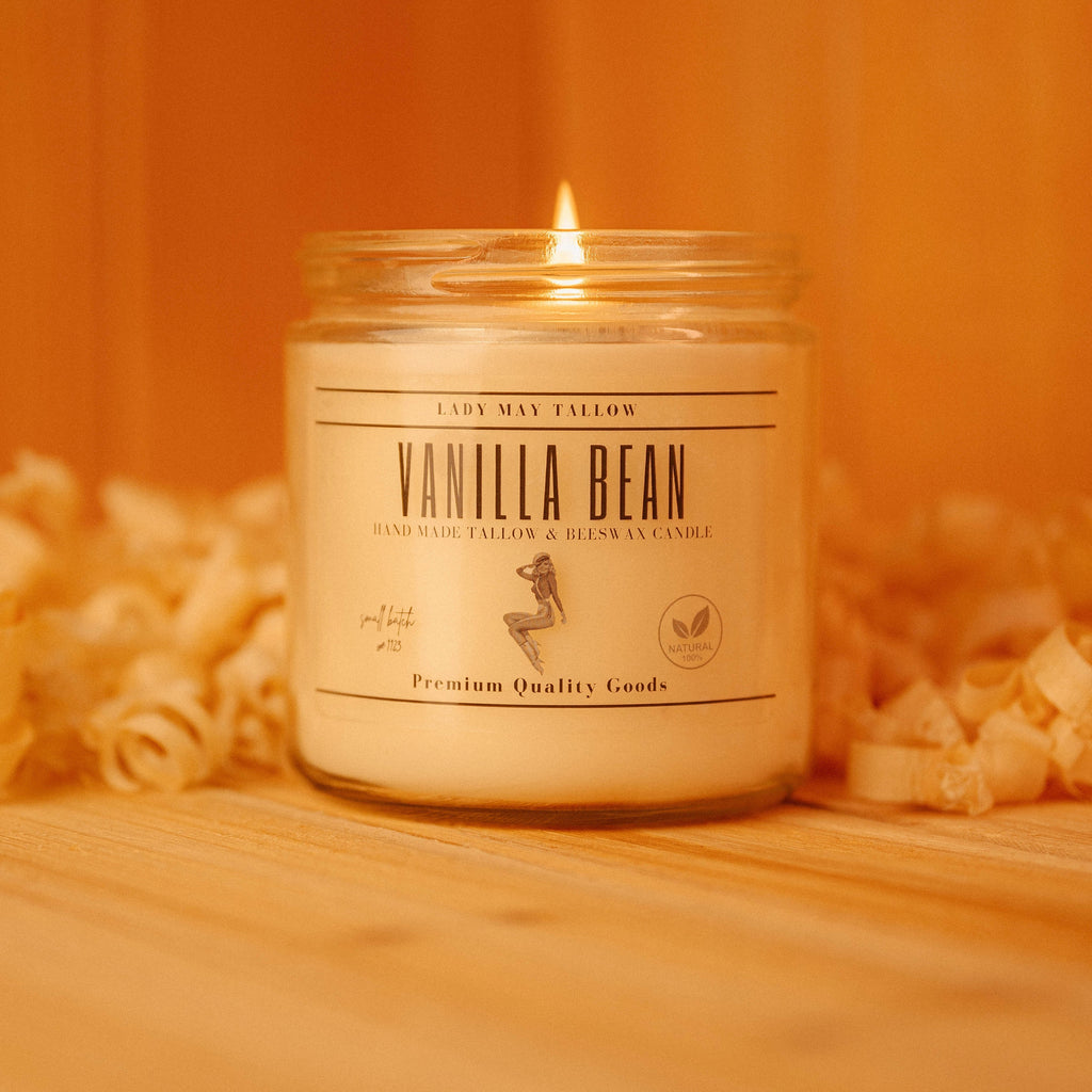 Vanilla Bean Tallow Gift Set - Whipped Moisturizer, Candle, Soap & Eye Cream | Lady May
